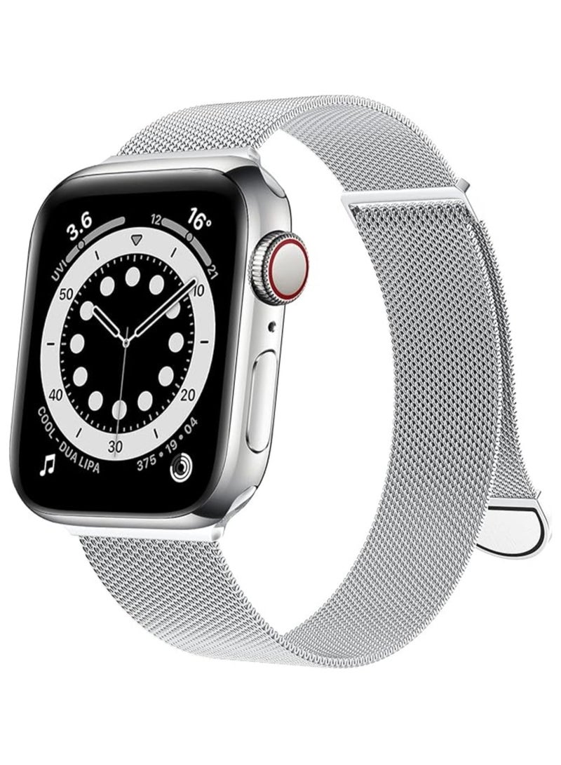 BEILINGDUN Compatible with Apple Watch Strap 49mm 46mm 45mm 44mm 42mm 41mm 40mm 38mm Women Men, Milanese Loop Apple Watch Band Ultra 3/2/1 SE3/2/1 iwatch Series 11 10 9 8 7 6 5 4 3 2 1 - Image 1